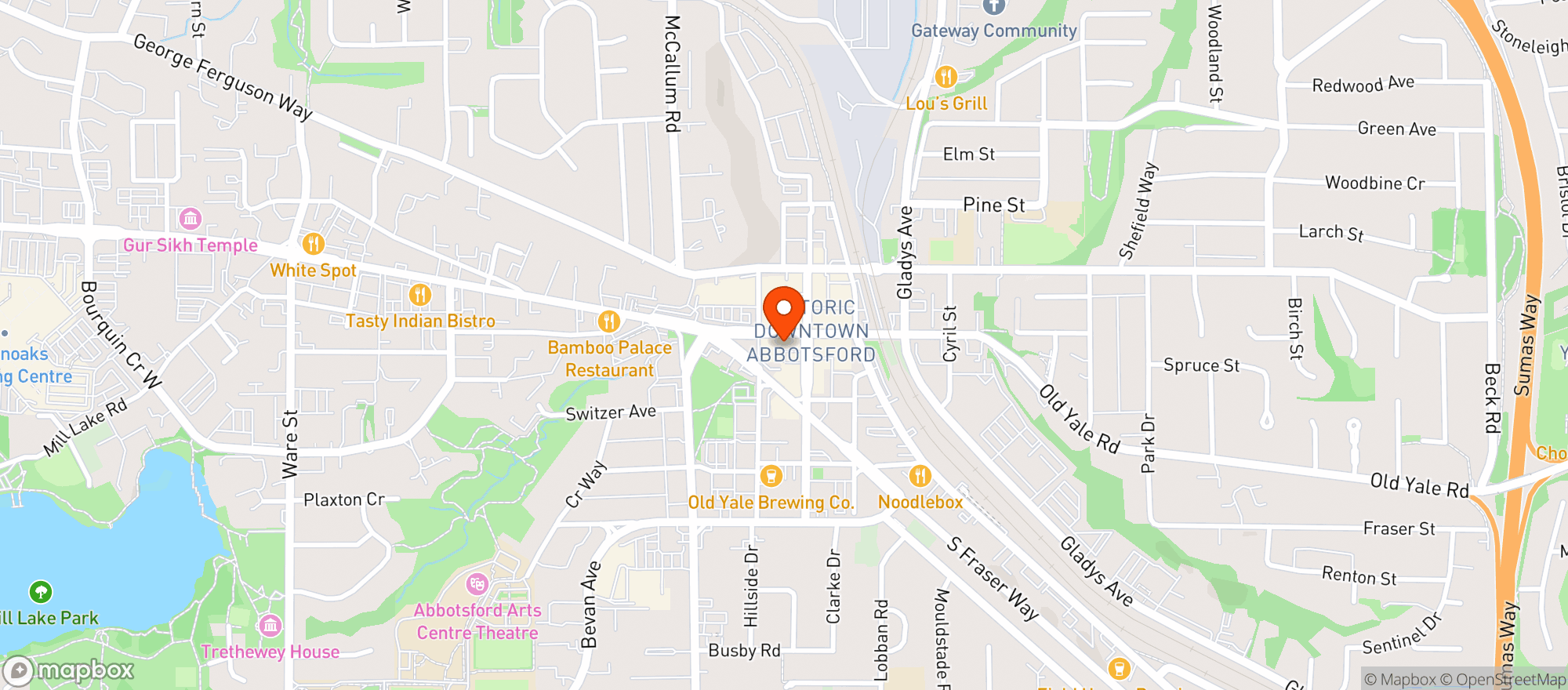 Map showing Amici Wine Bar
