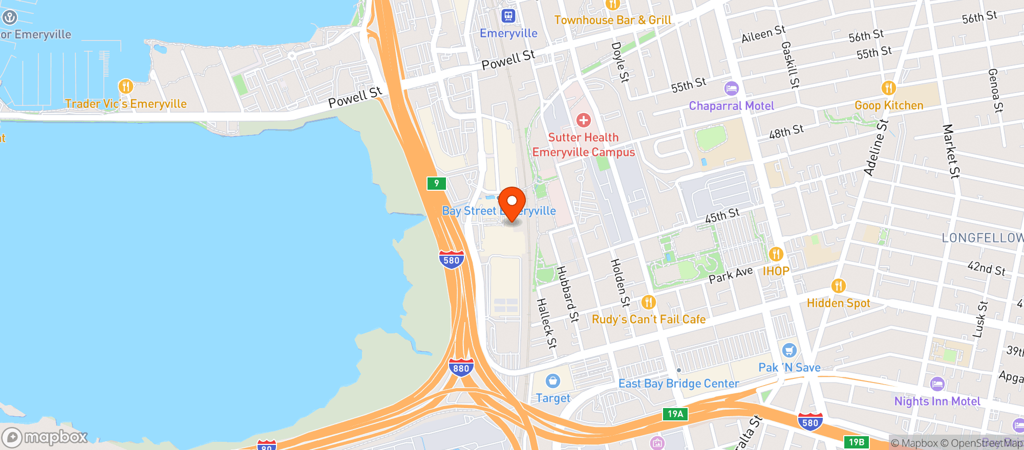 Map showing Amc Bay Street 16 #215
