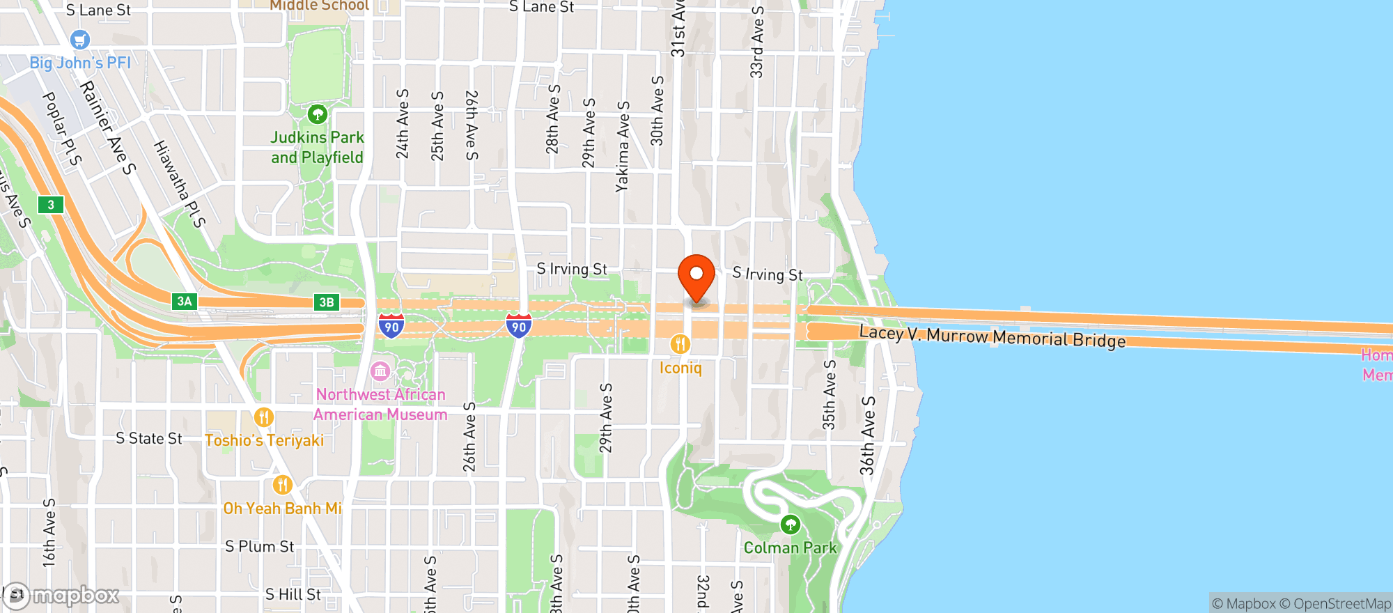 Map showing Heyday