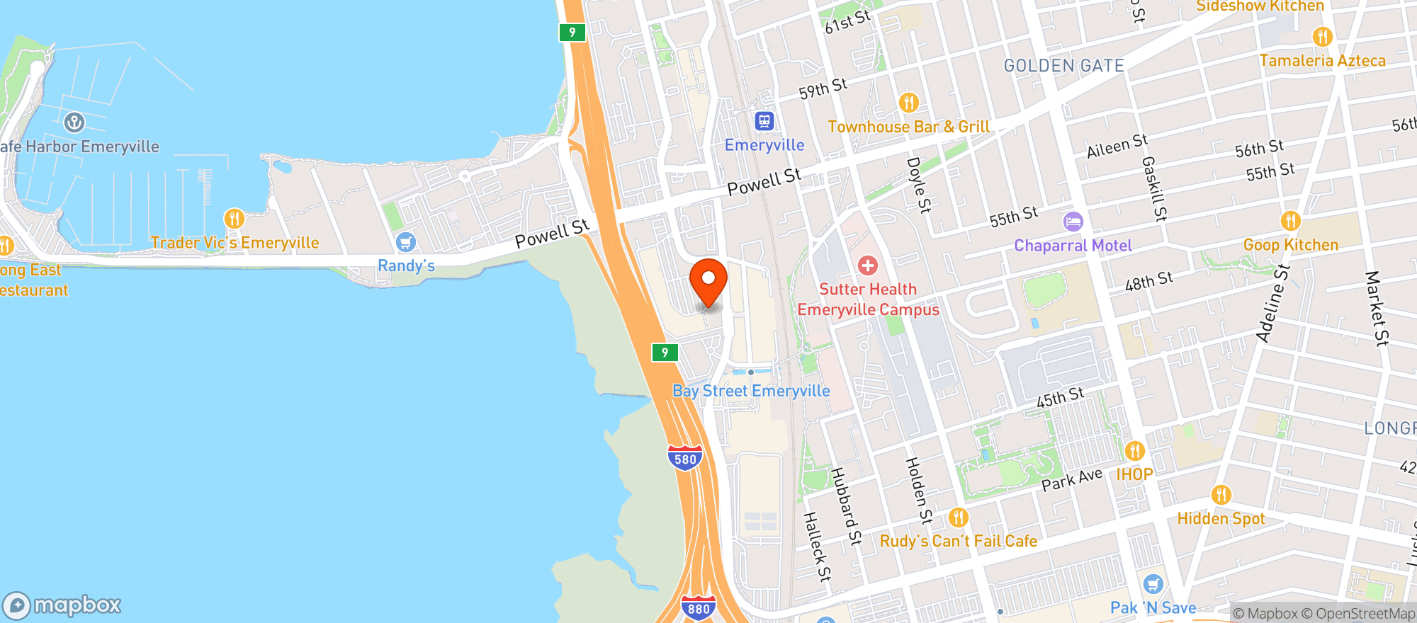 Map showing BevMo