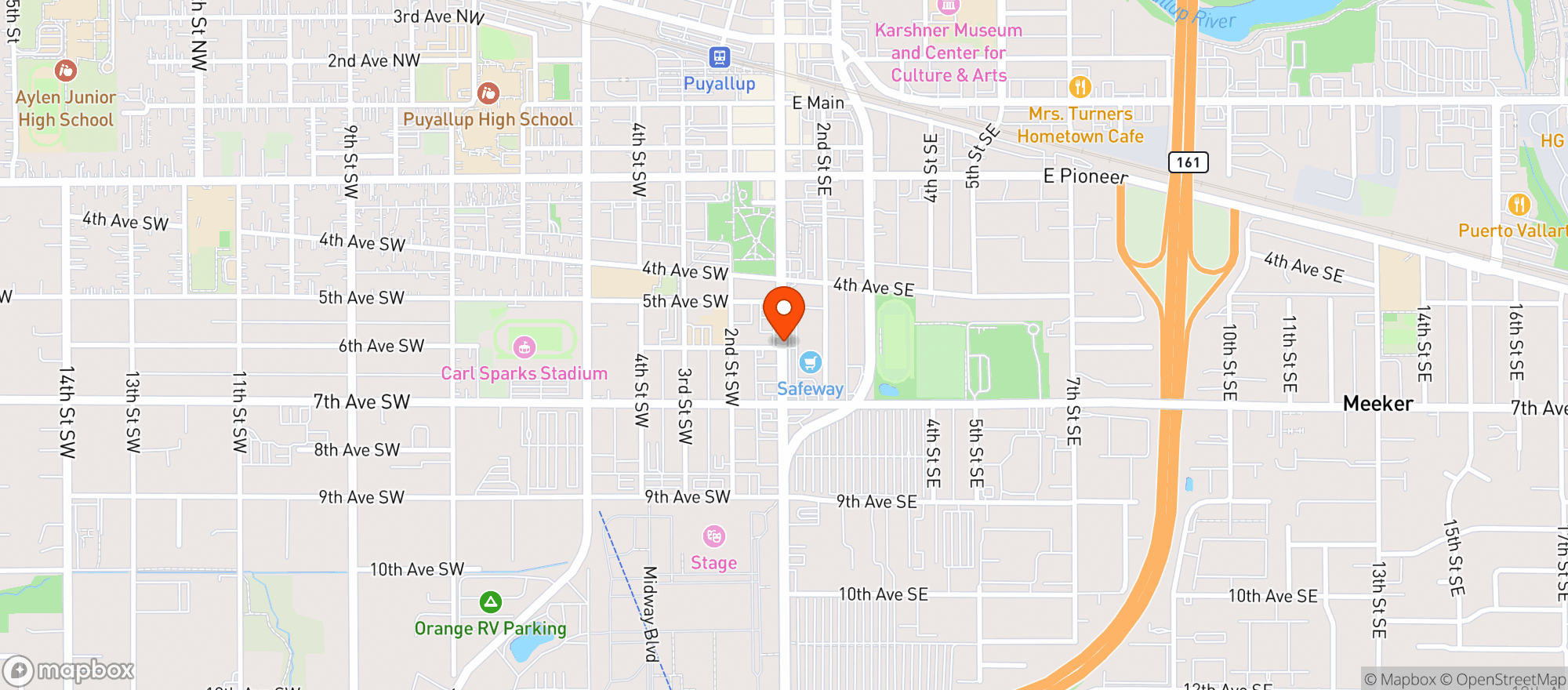 Map showing Safeway Store