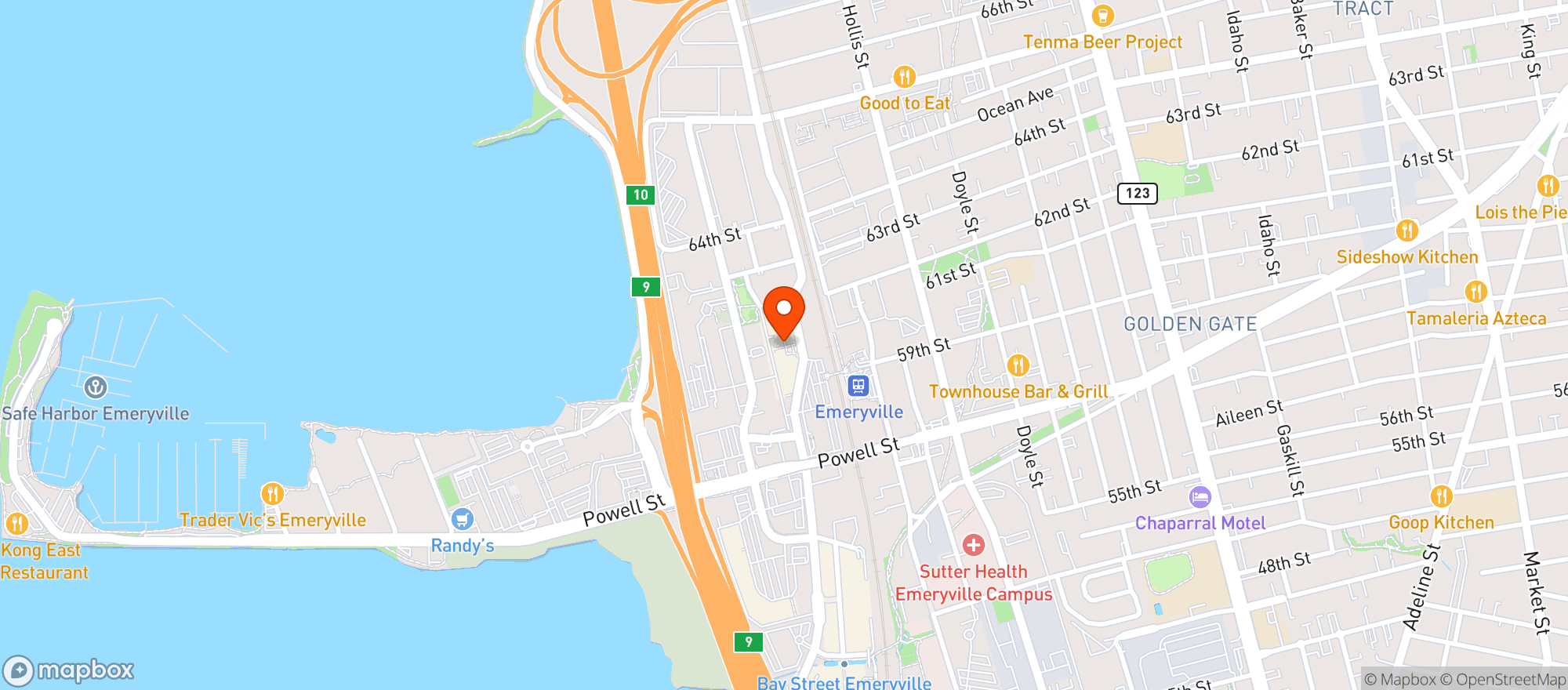 Map showing Public Market