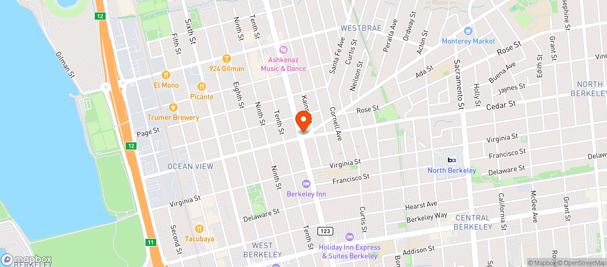 Map showing Green leaf delights