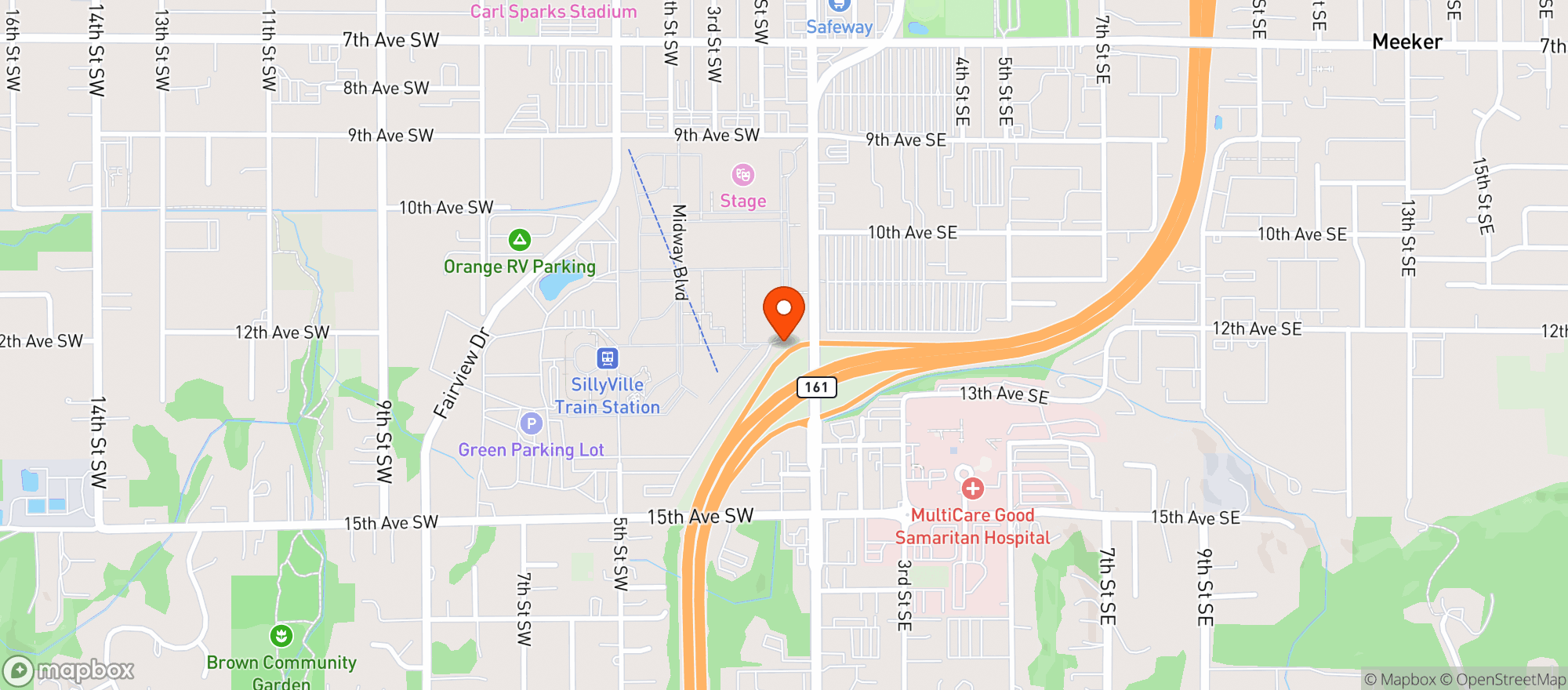 Map showing Washington State Fair