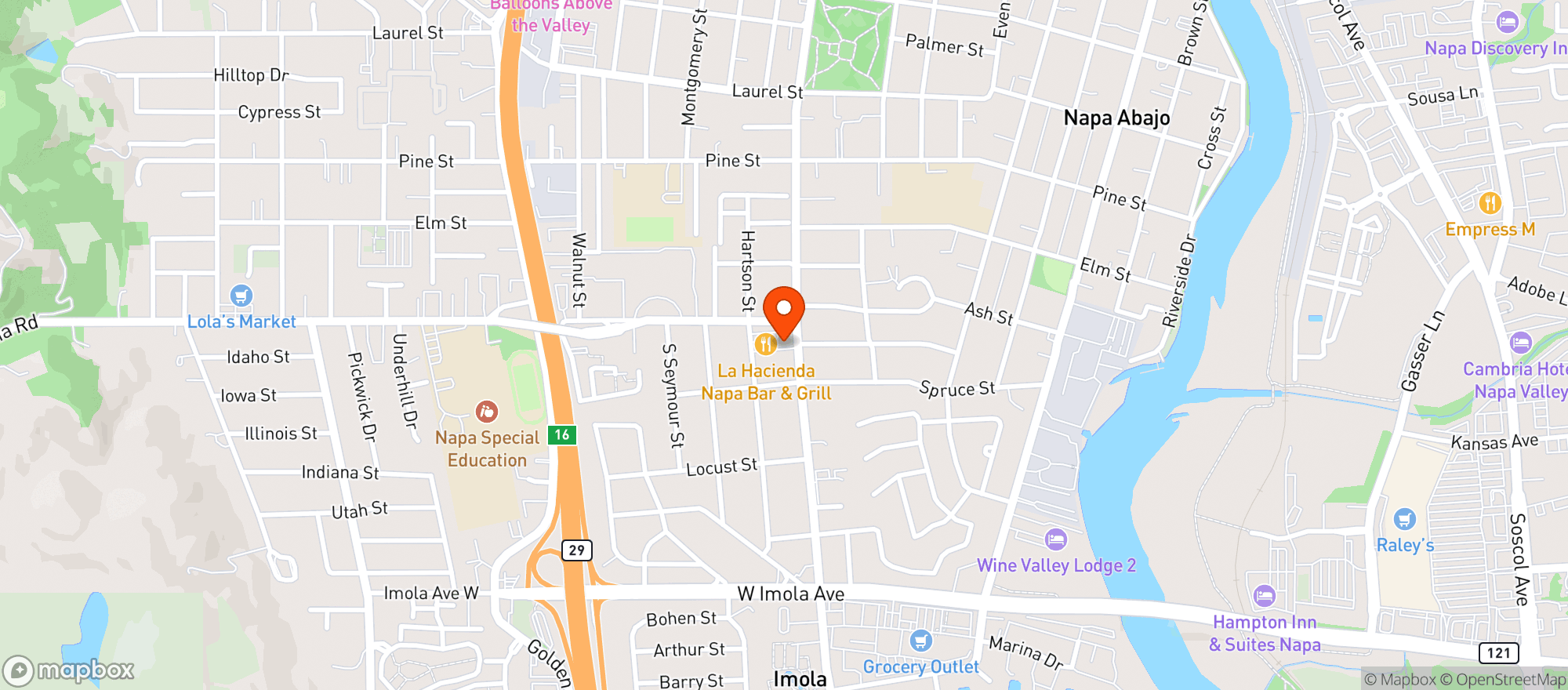 Map showing Naysayer Coffee Roasters