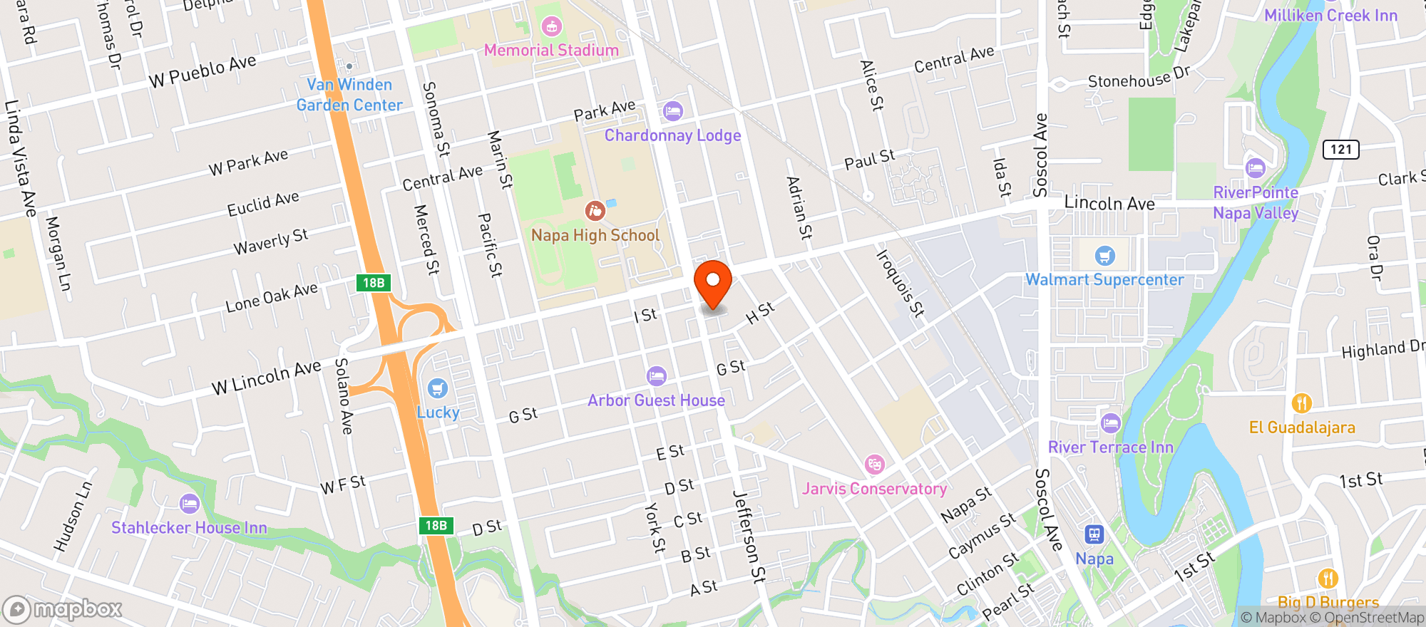 Map showing Lawlers Liquors