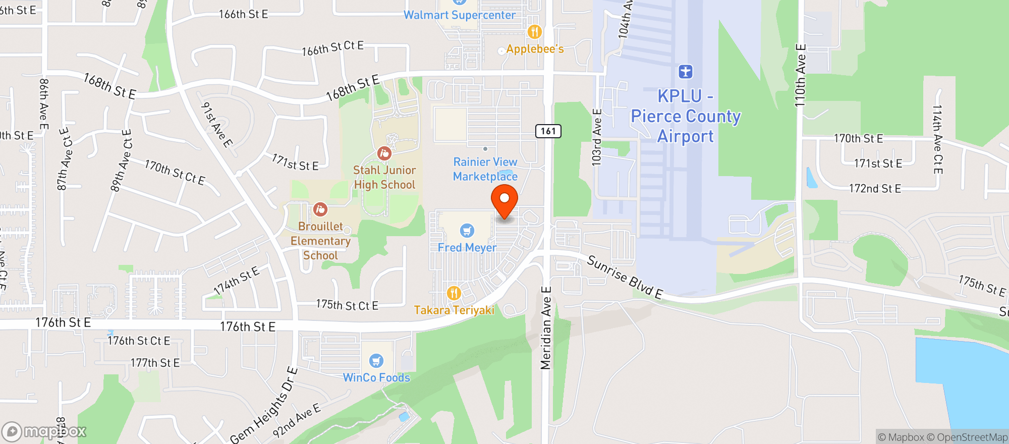 Map showing Fred Meyer