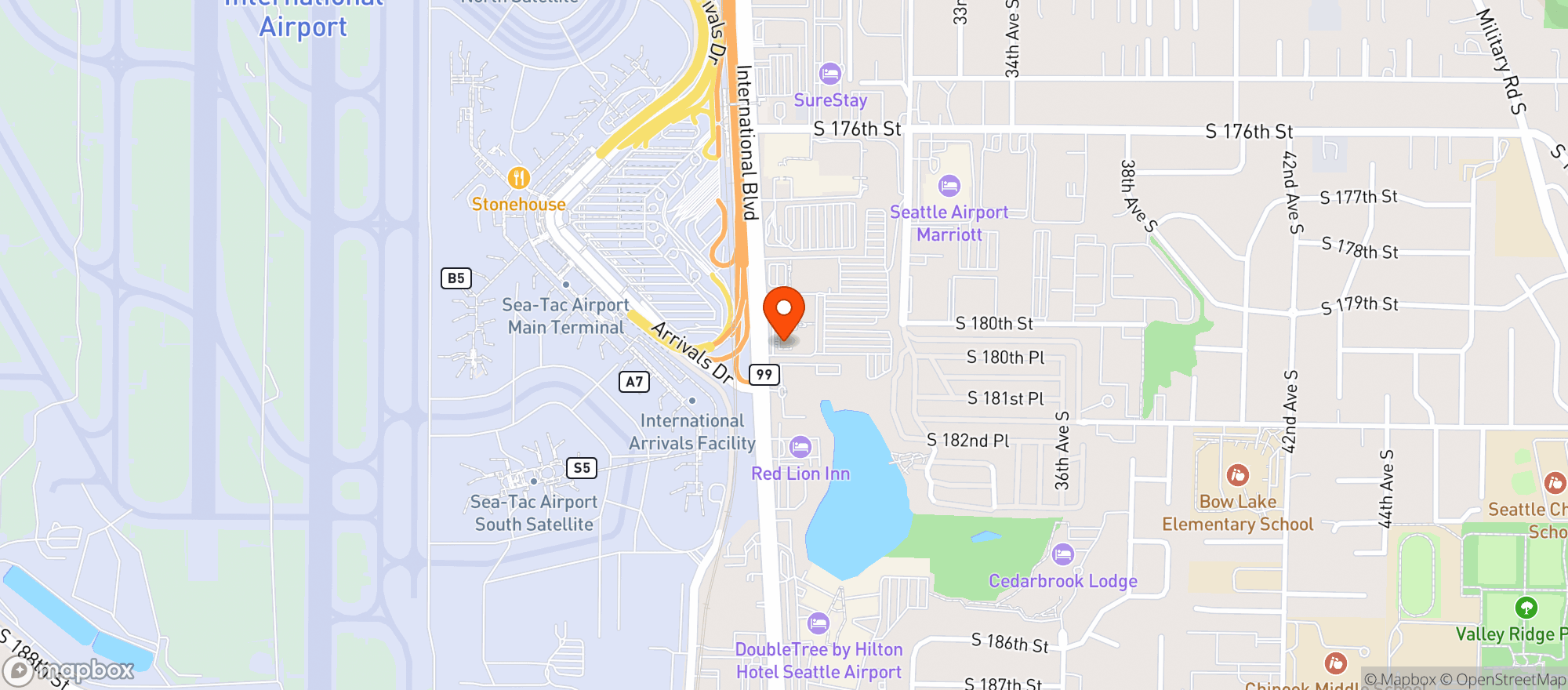 Map showing 13 Coins Restaurant