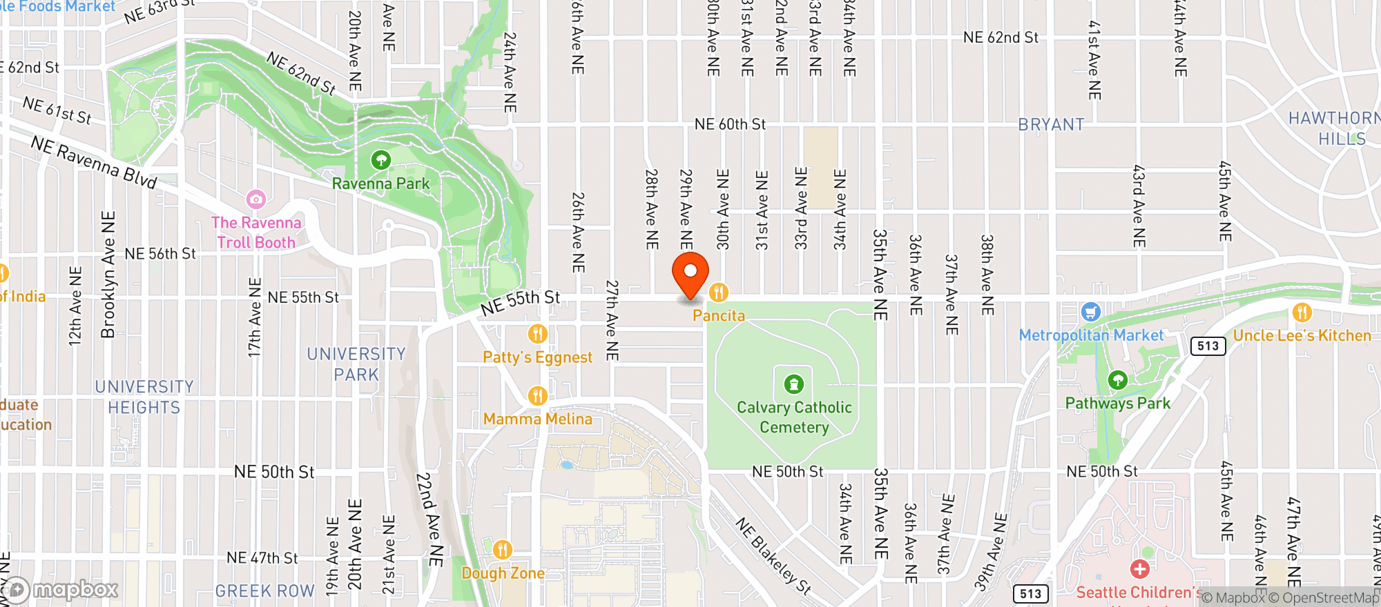 Map showing Duchess Tavern