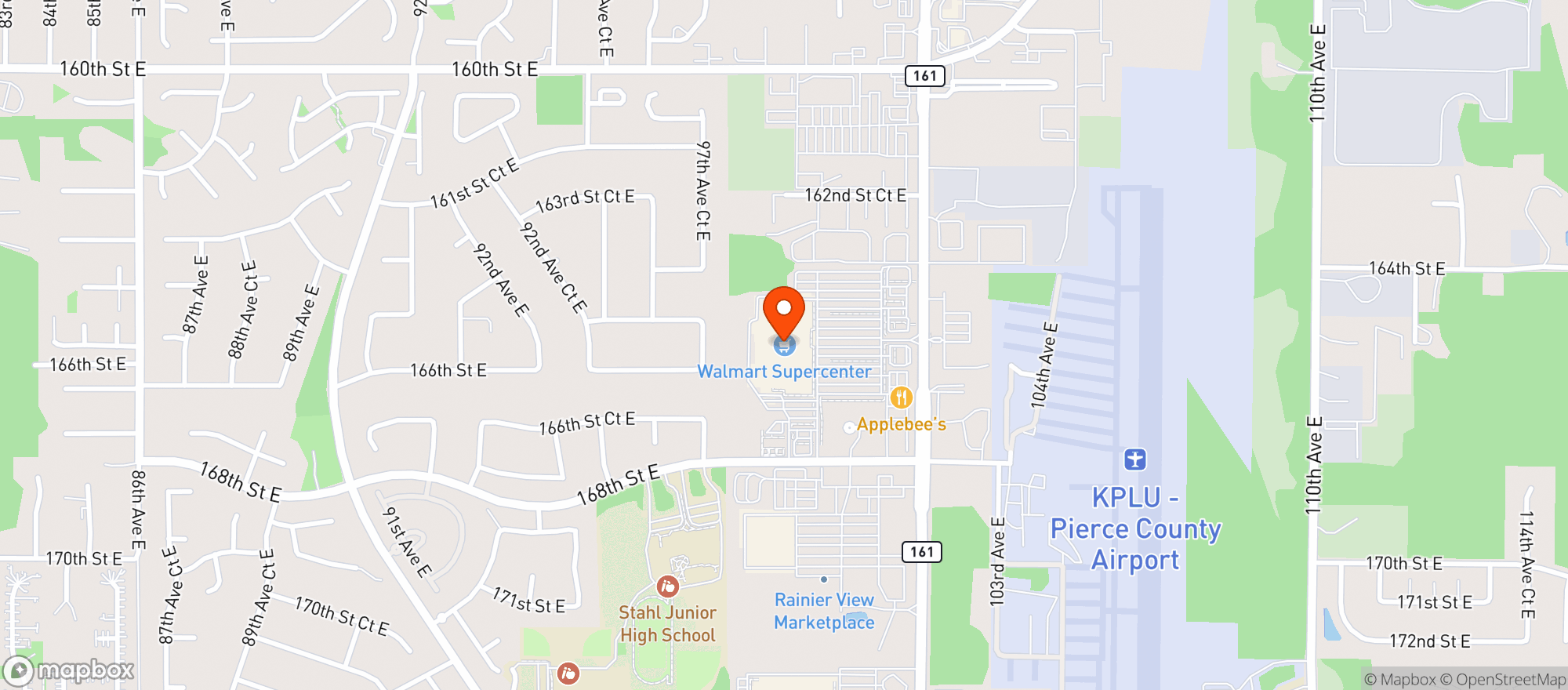 Map showing Walmart Supercenter #3525