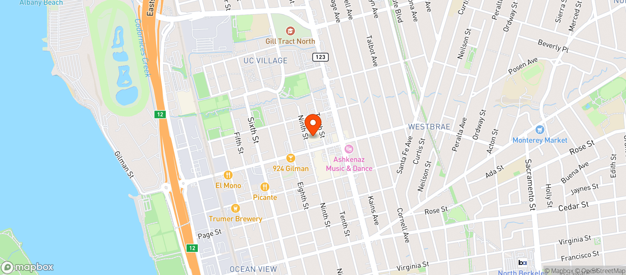 Map showing Whole Foods Market - Gilman