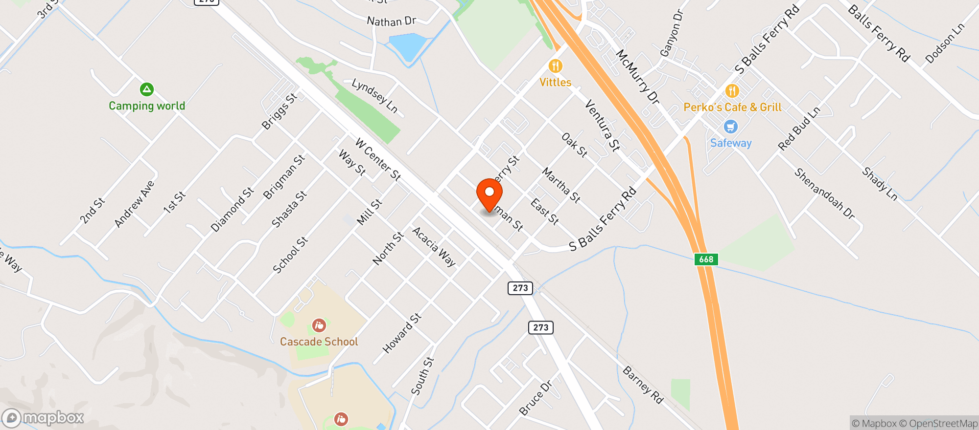 Map showing Firehouse Lounge