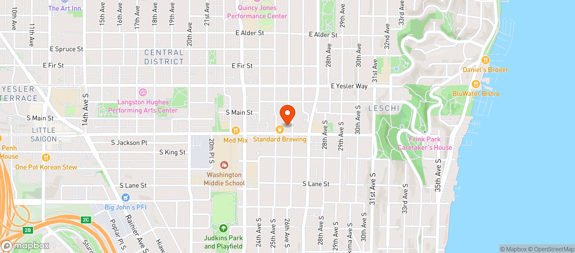 Map showing Temple Pastries