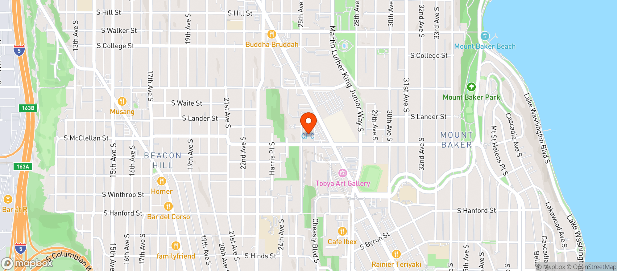 Map showing Quality Food Center #849