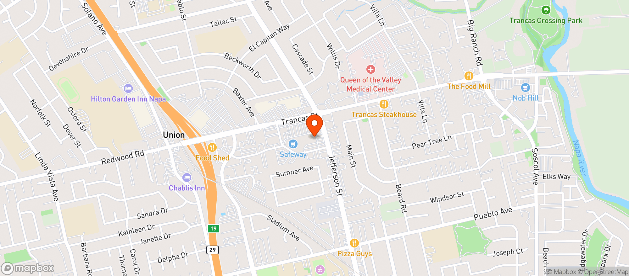 Map showing BevMo