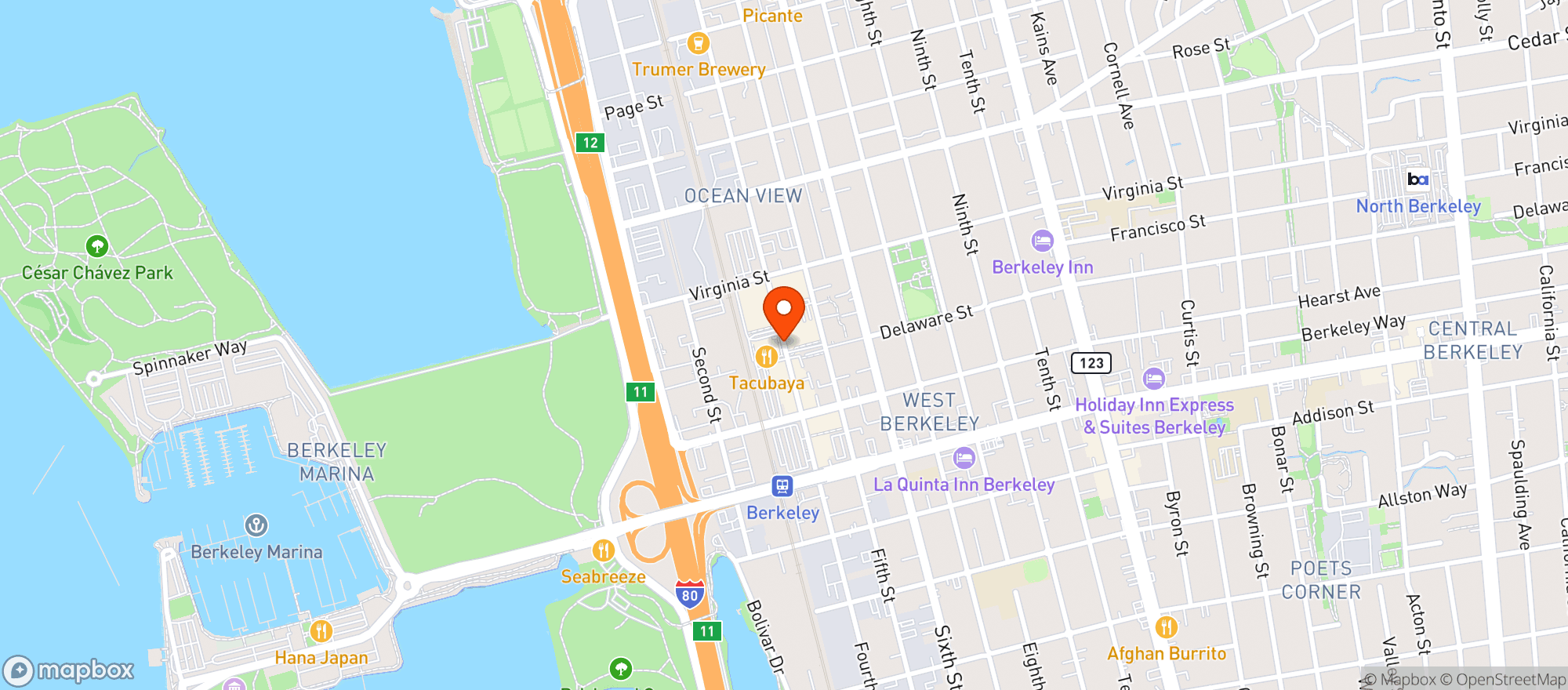 Map showing Tacubaya