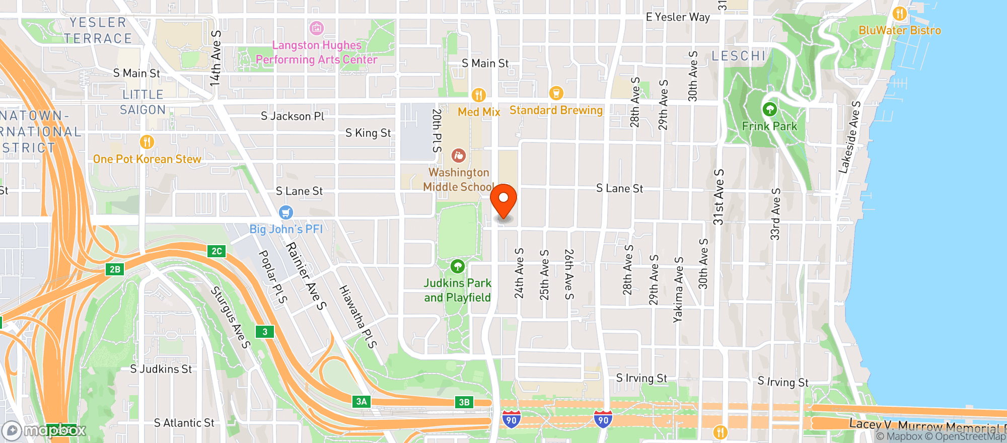 Map showing Parnells Mini Mart