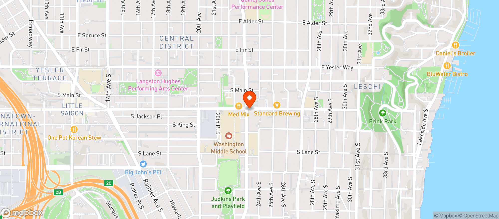 Map showing Amazon Fresh