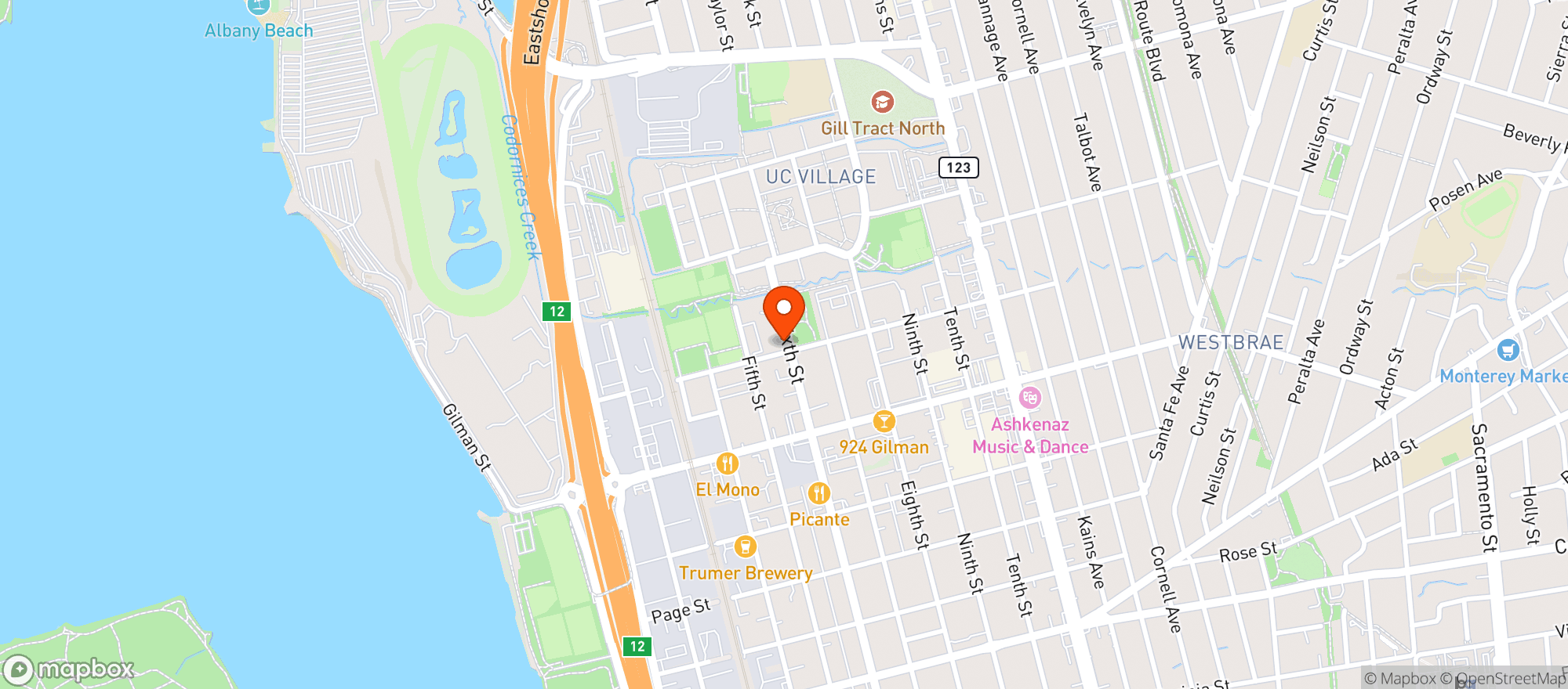 Map showing Fieldwork Brewing Company