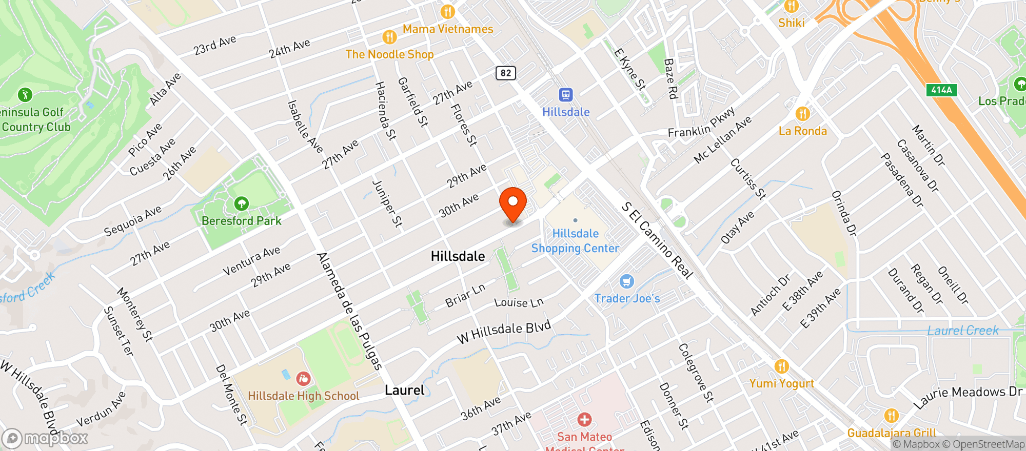 Map showing California Pizza Kitche #52