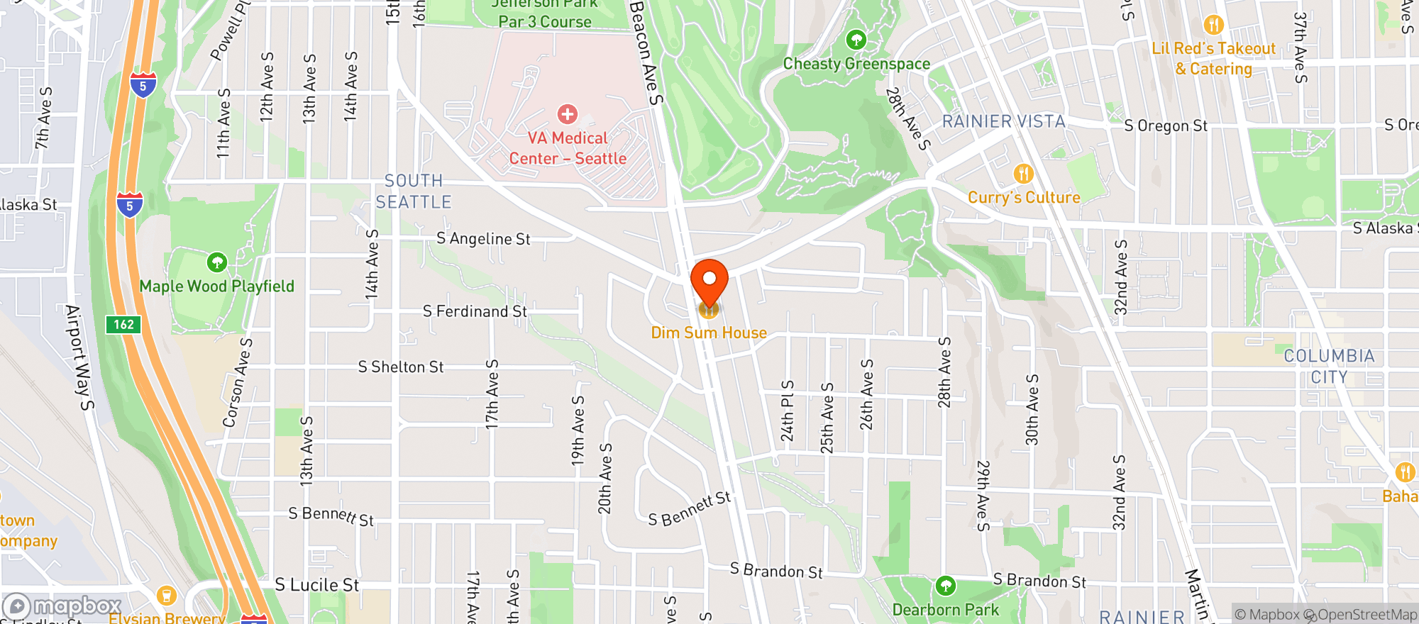 Map showing Clock Out Lounge