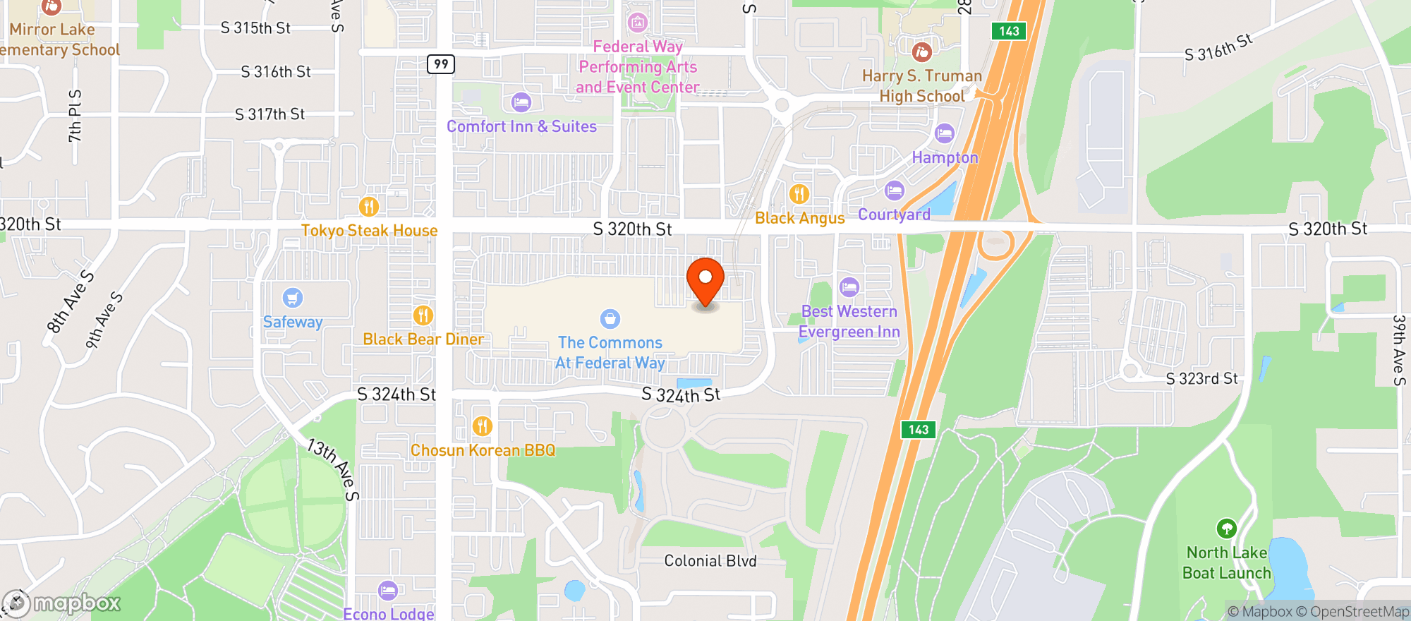 Map showing Target
