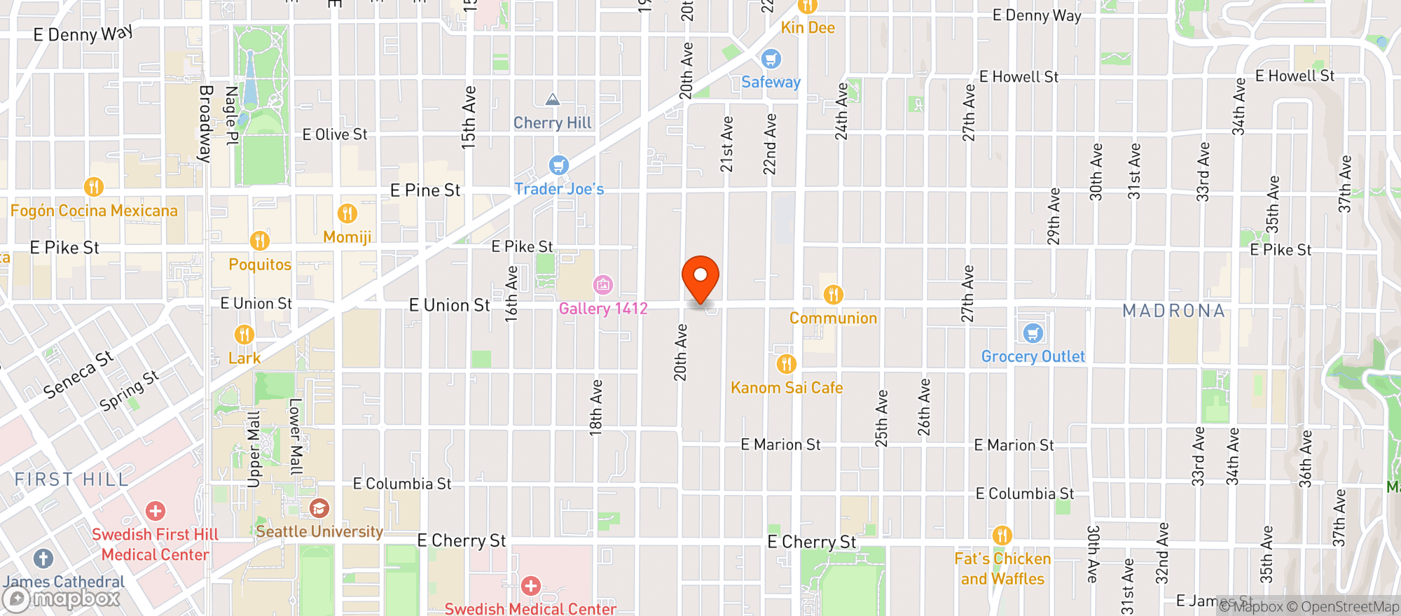 Map showing Chucks Hop Shop