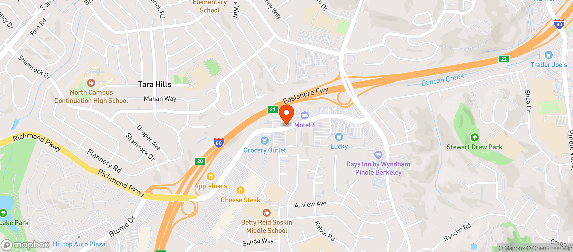 Map showing BevMo