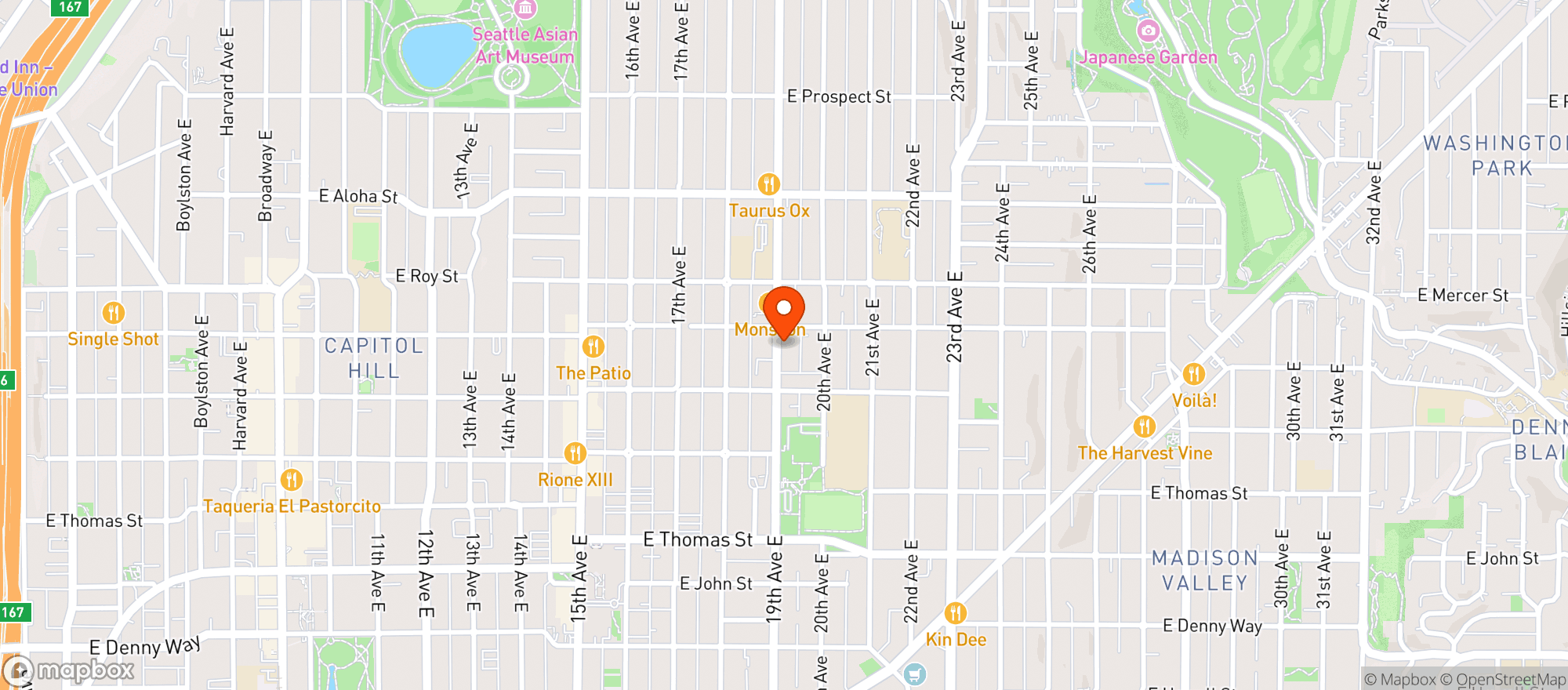 Map showing Cone & Steiner- 19th Ave