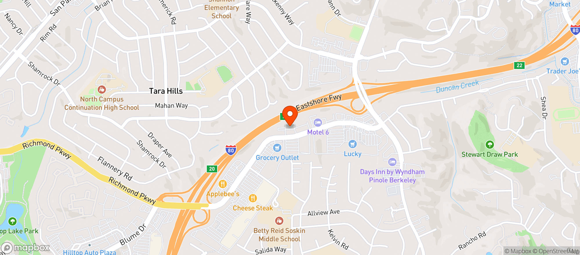 Map showing Vitamin Shoppe - Pinole