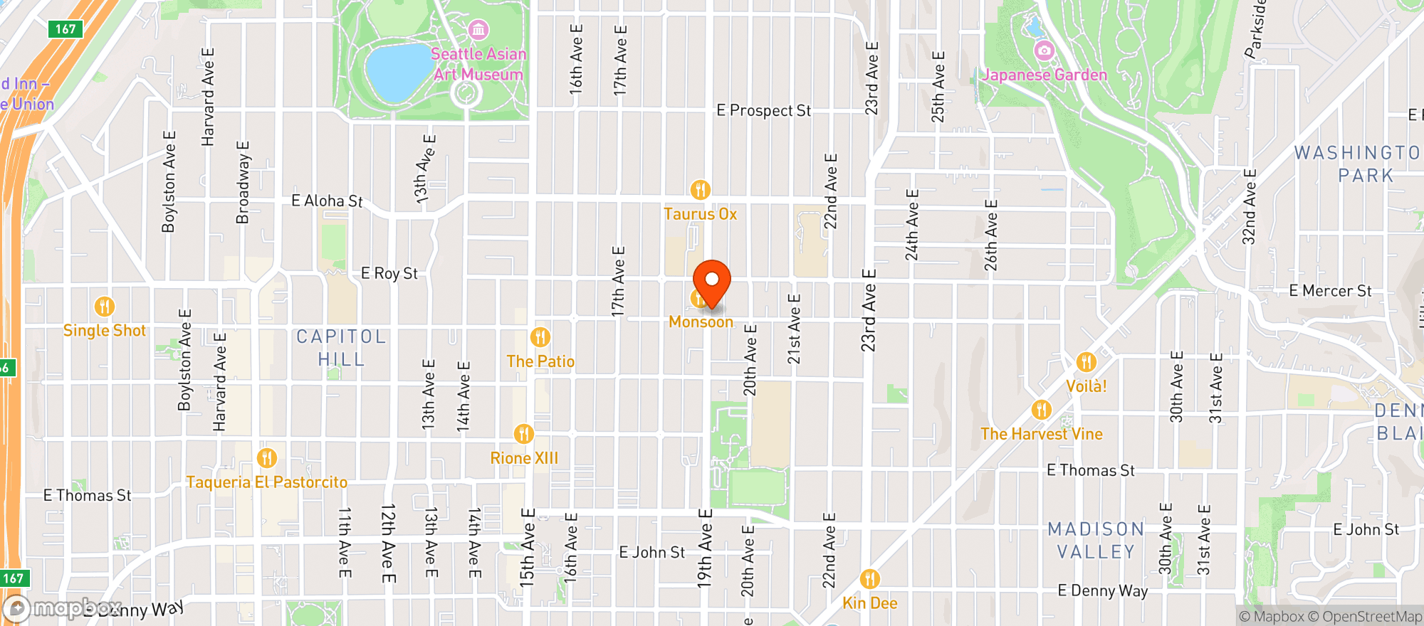 Map showing Rocket Taco