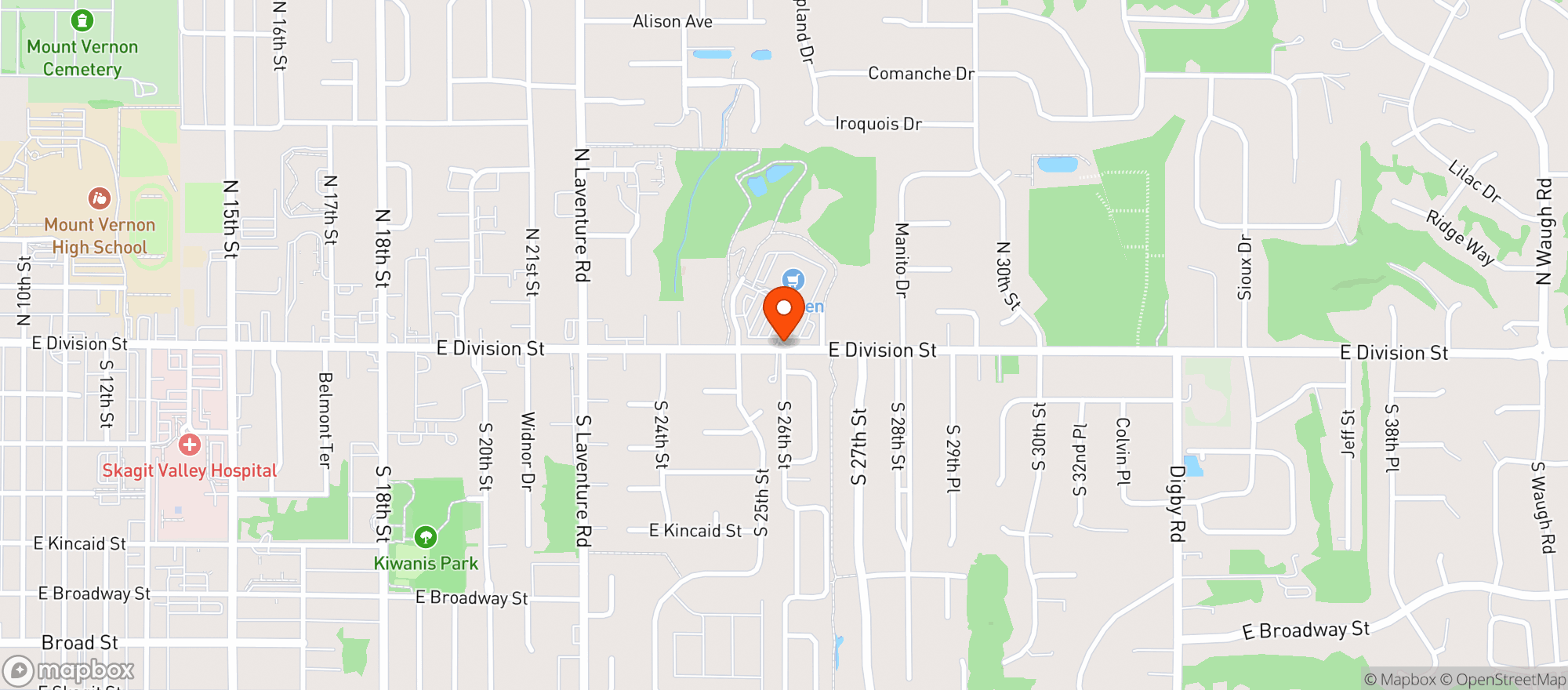 Map showing Haggen - 3450 - Mount Vernon