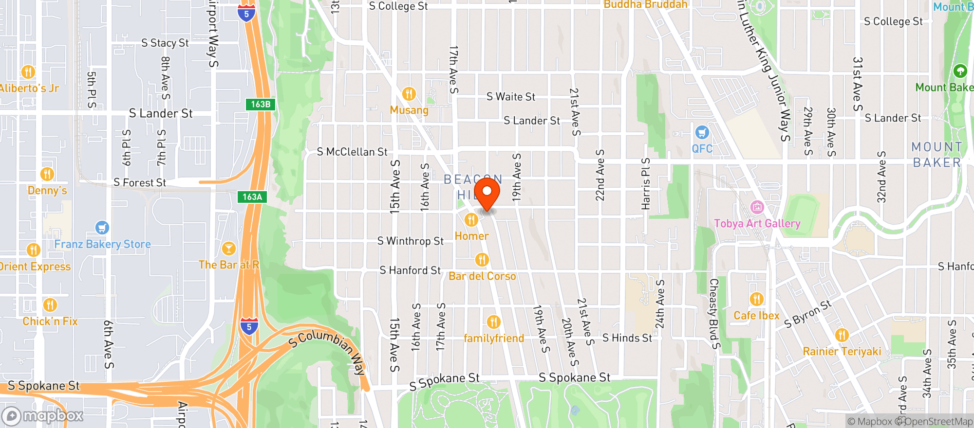 Map showing C & C Food Store