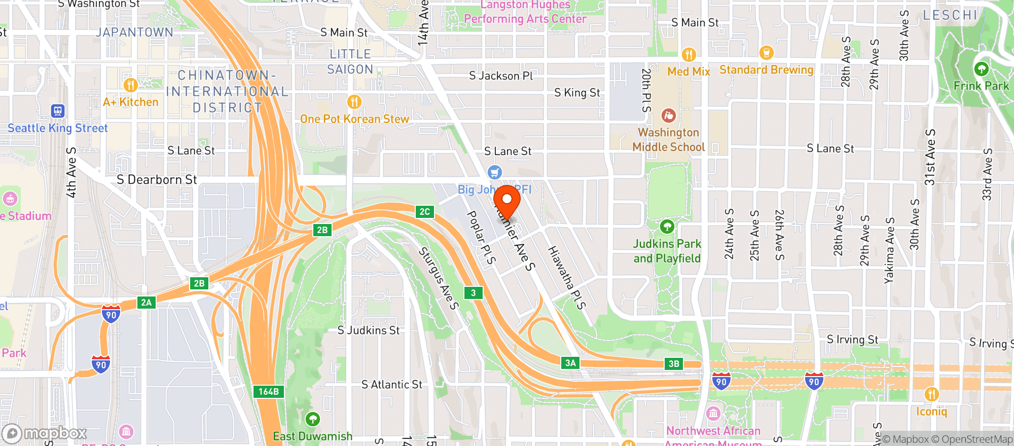Map showing Circle K