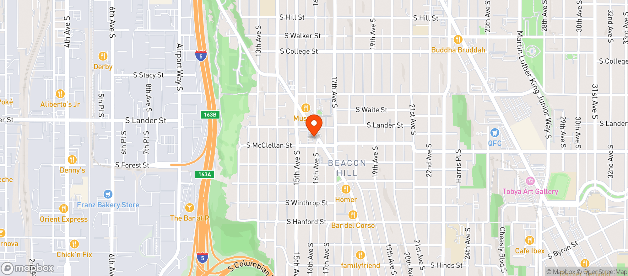Map showing Northwest Grocers