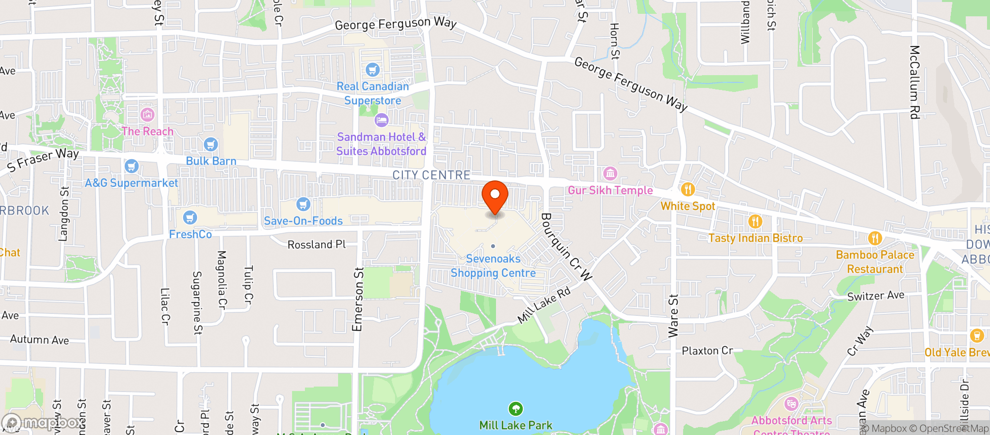 Map showing MERIDIAN MARKET #4- ABBOTSFORD