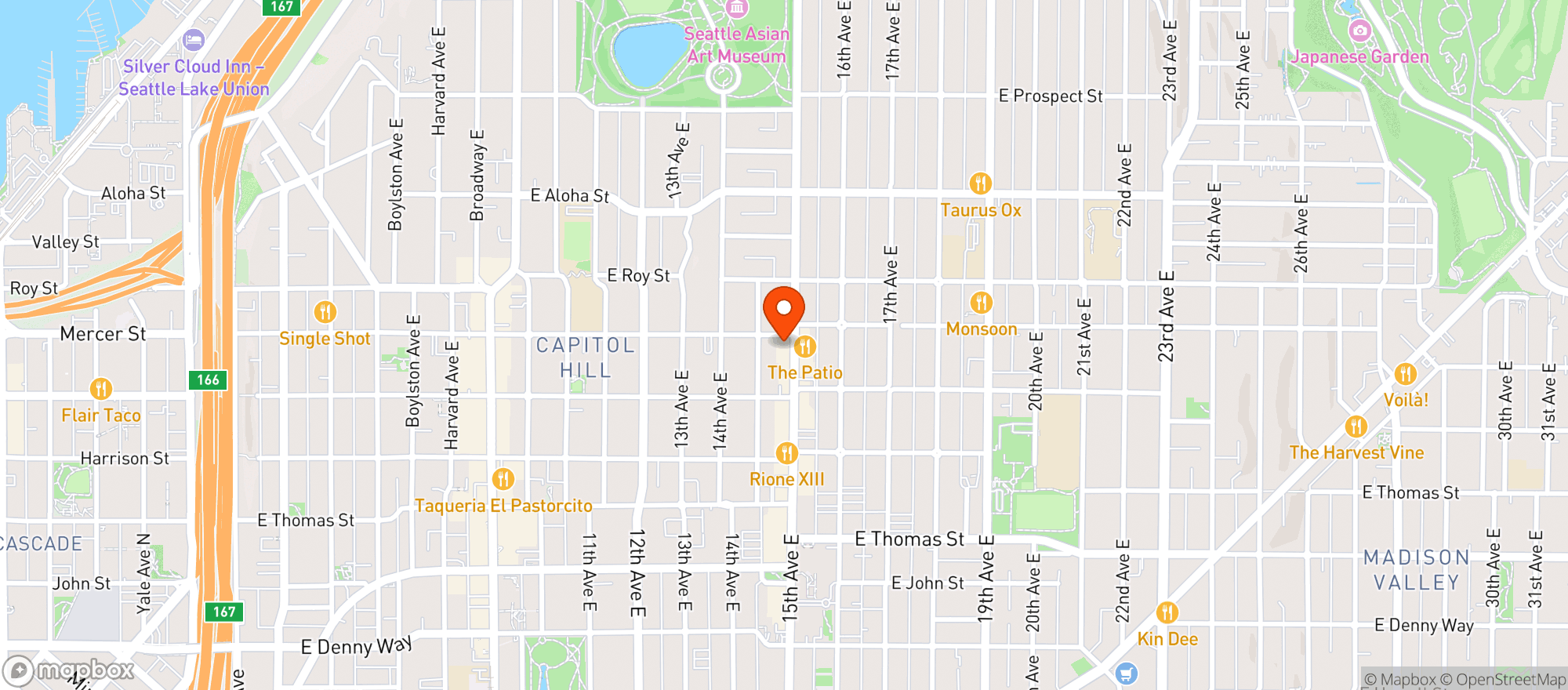 Map showing Bar Cantinetta 15th