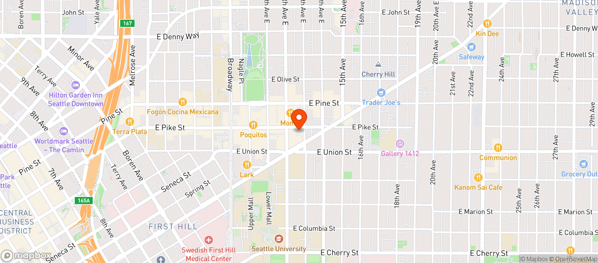 Map showing Elysian Brewing Company