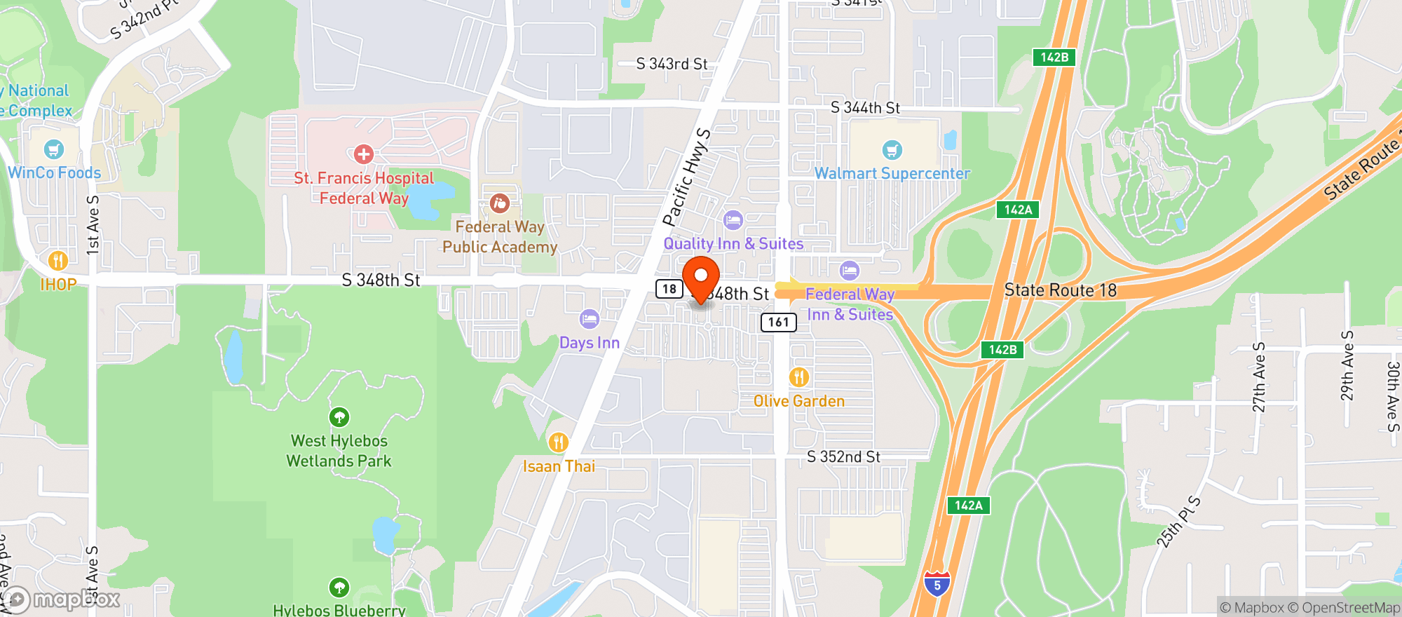 Map showing Vitamin Shoppe - Federal Way