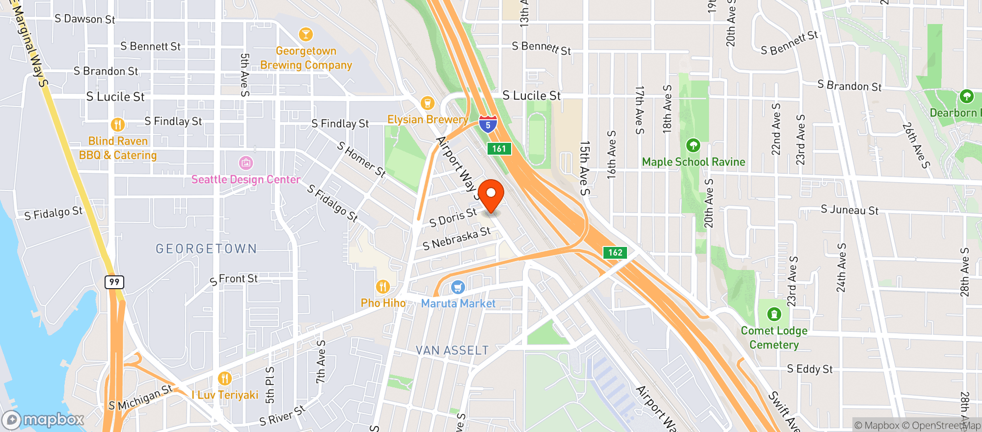 Map showing Full Throttle Bottles
