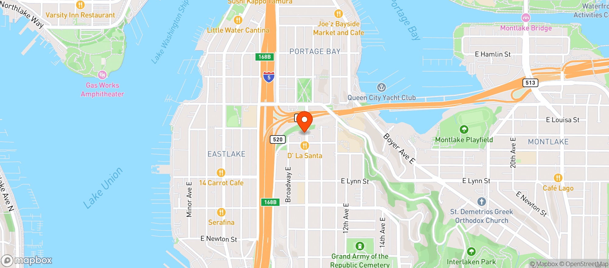 Map showing Roanoke Park Place