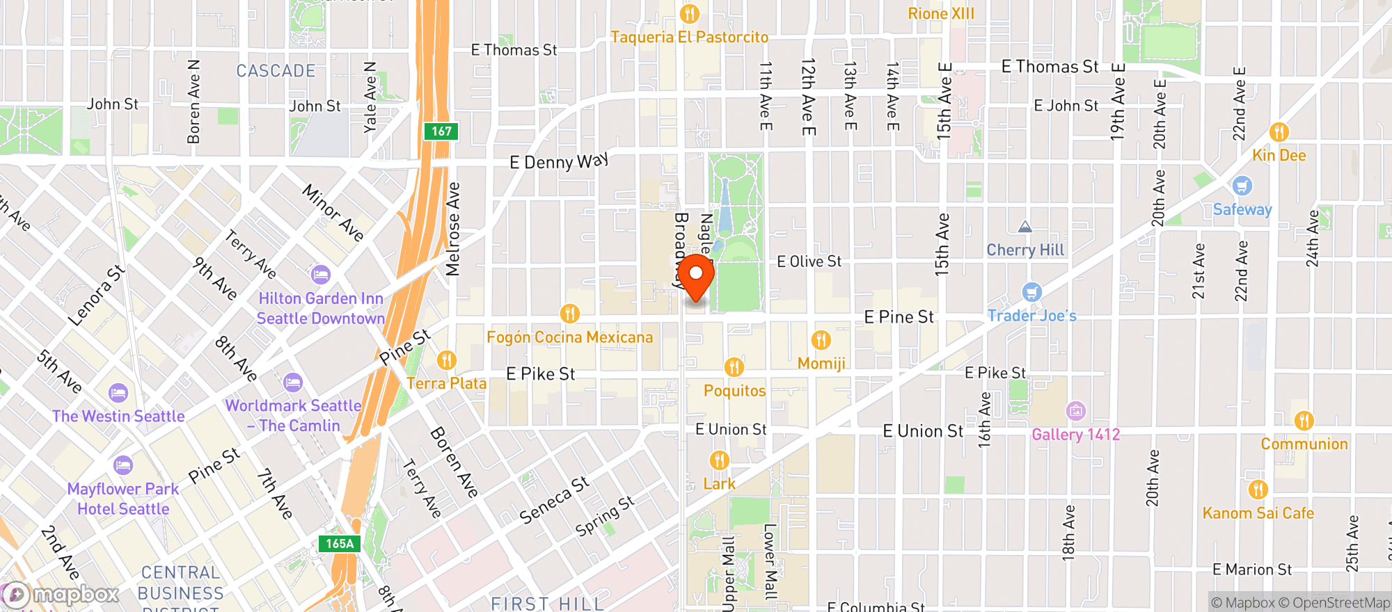 Map showing SUGAR PILL