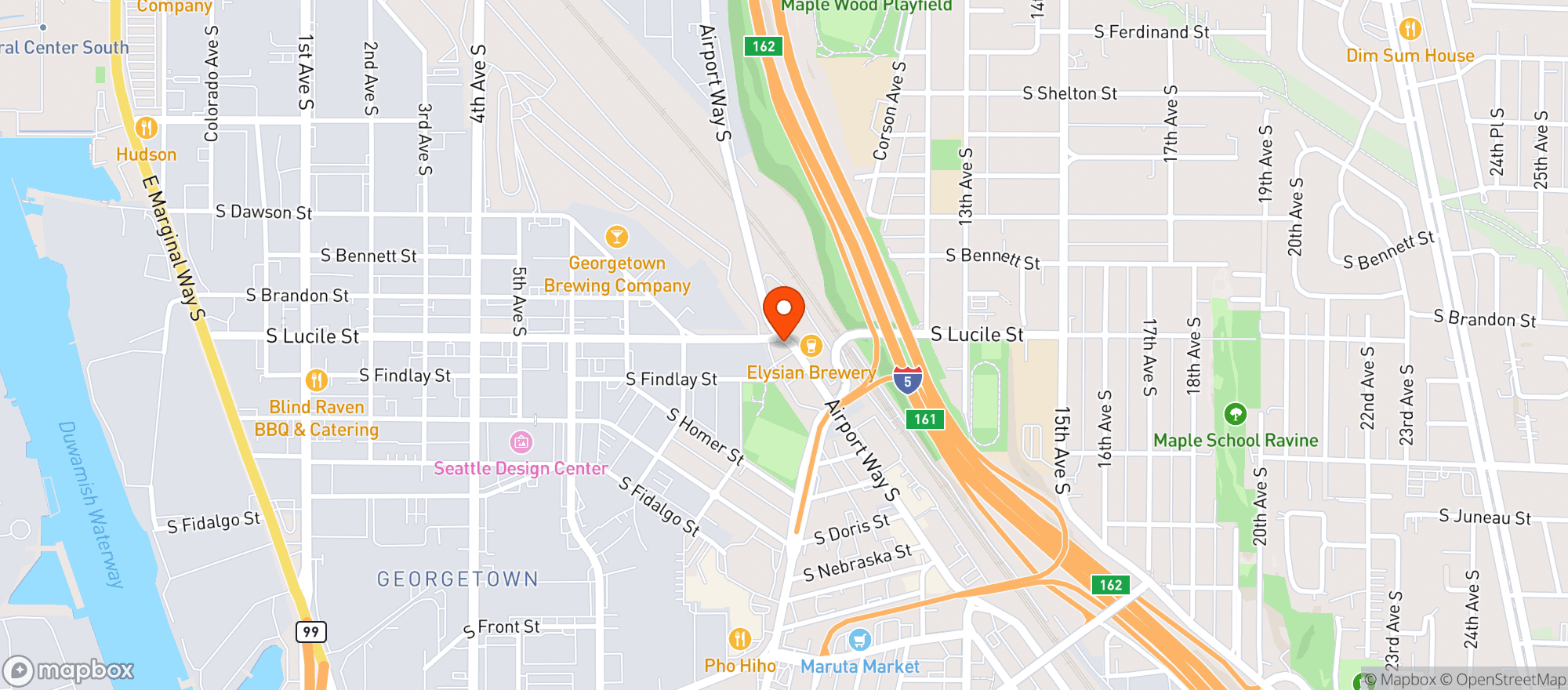 Map showing Georgetown Liquor Company