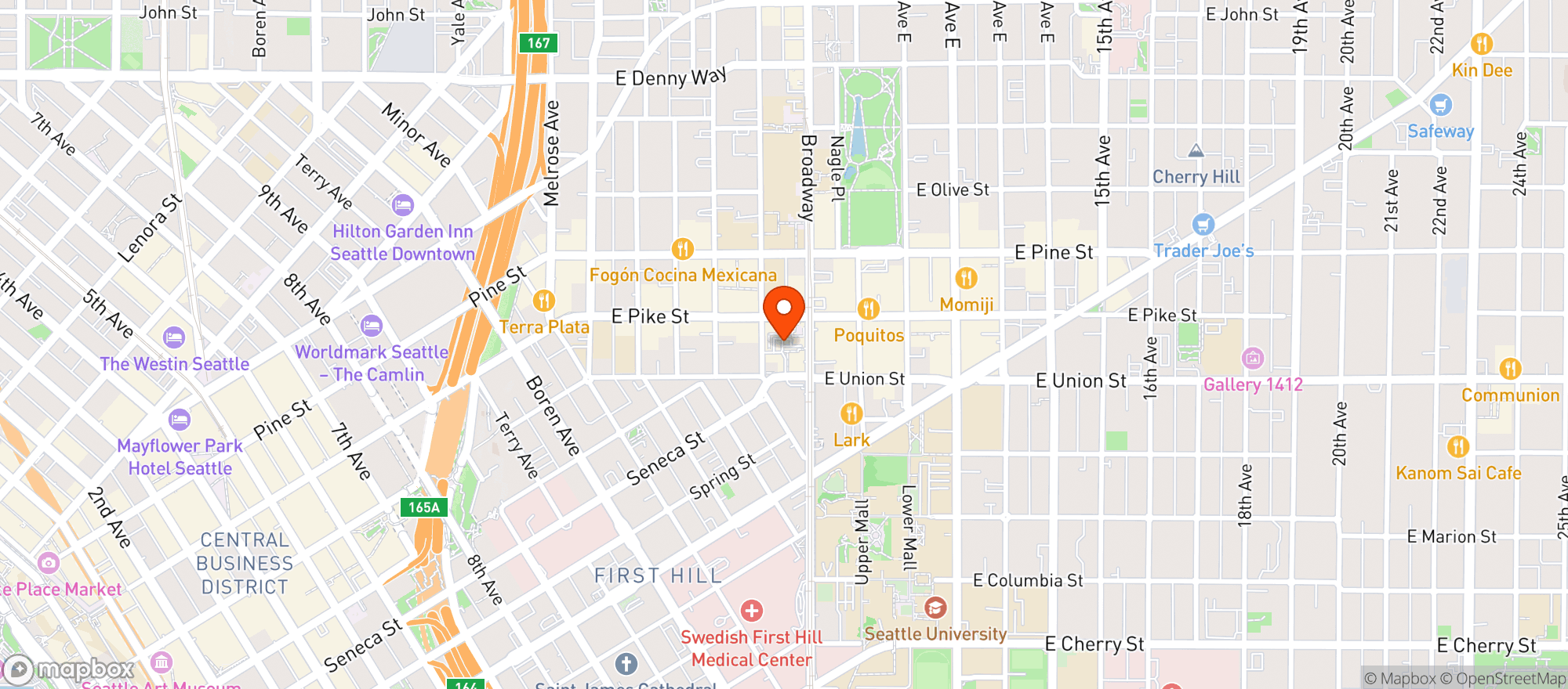 Map showing Qfc