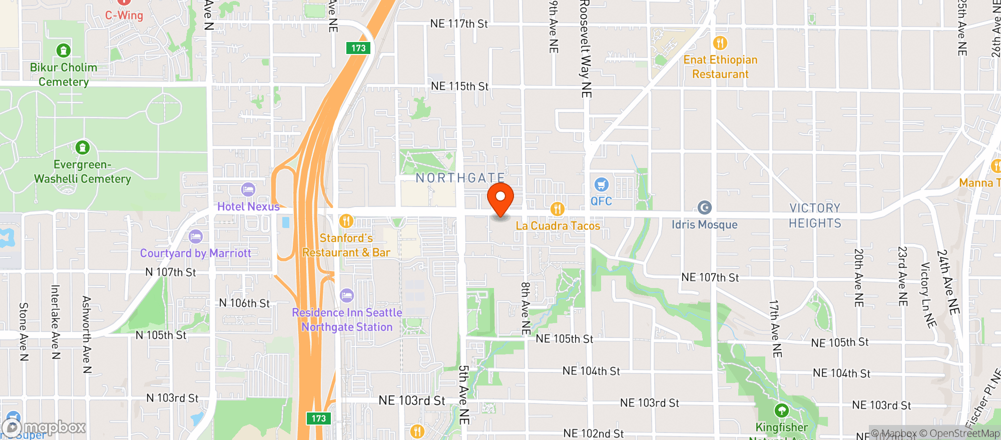 Map showing Total Wine - Northgate