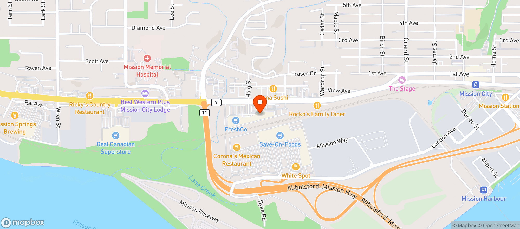 Map showing BCLIQUOR Mission