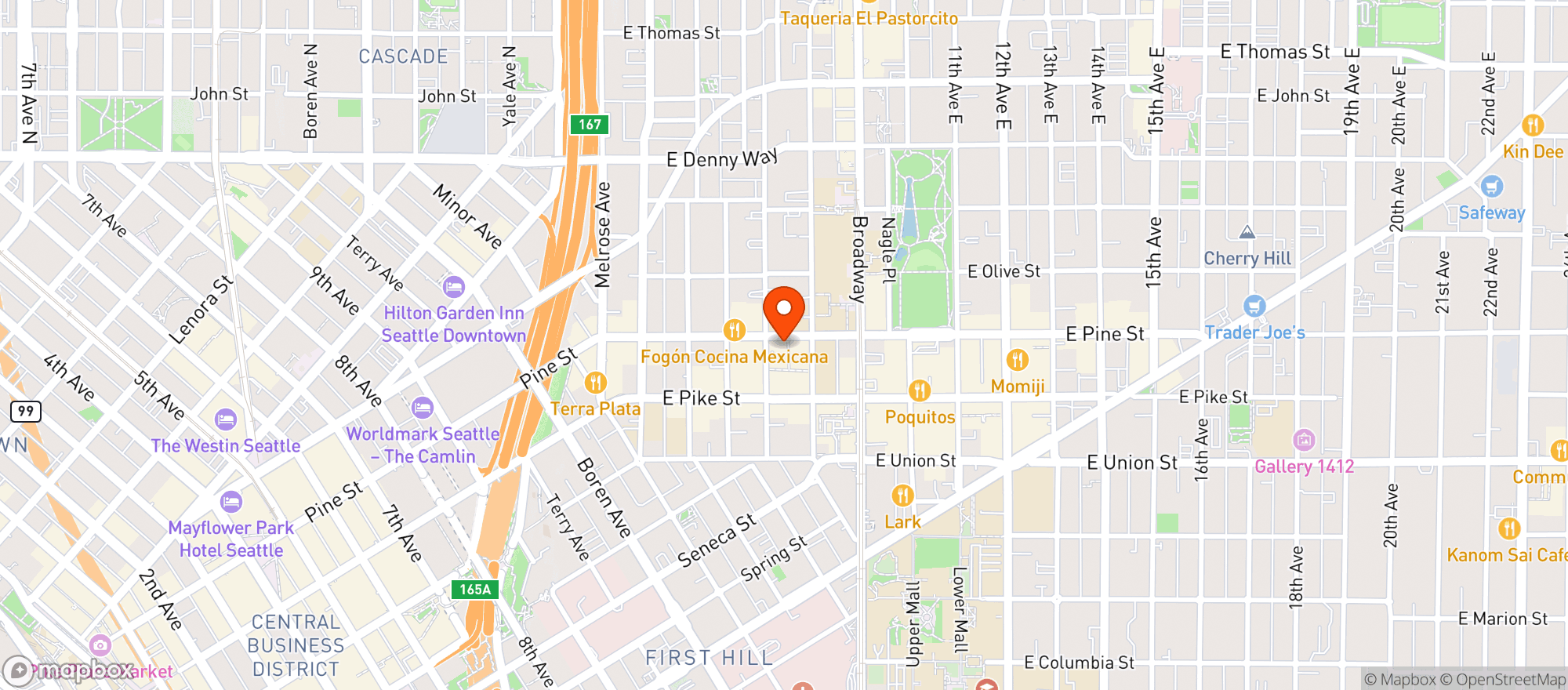 Map showing Lindas Tavern