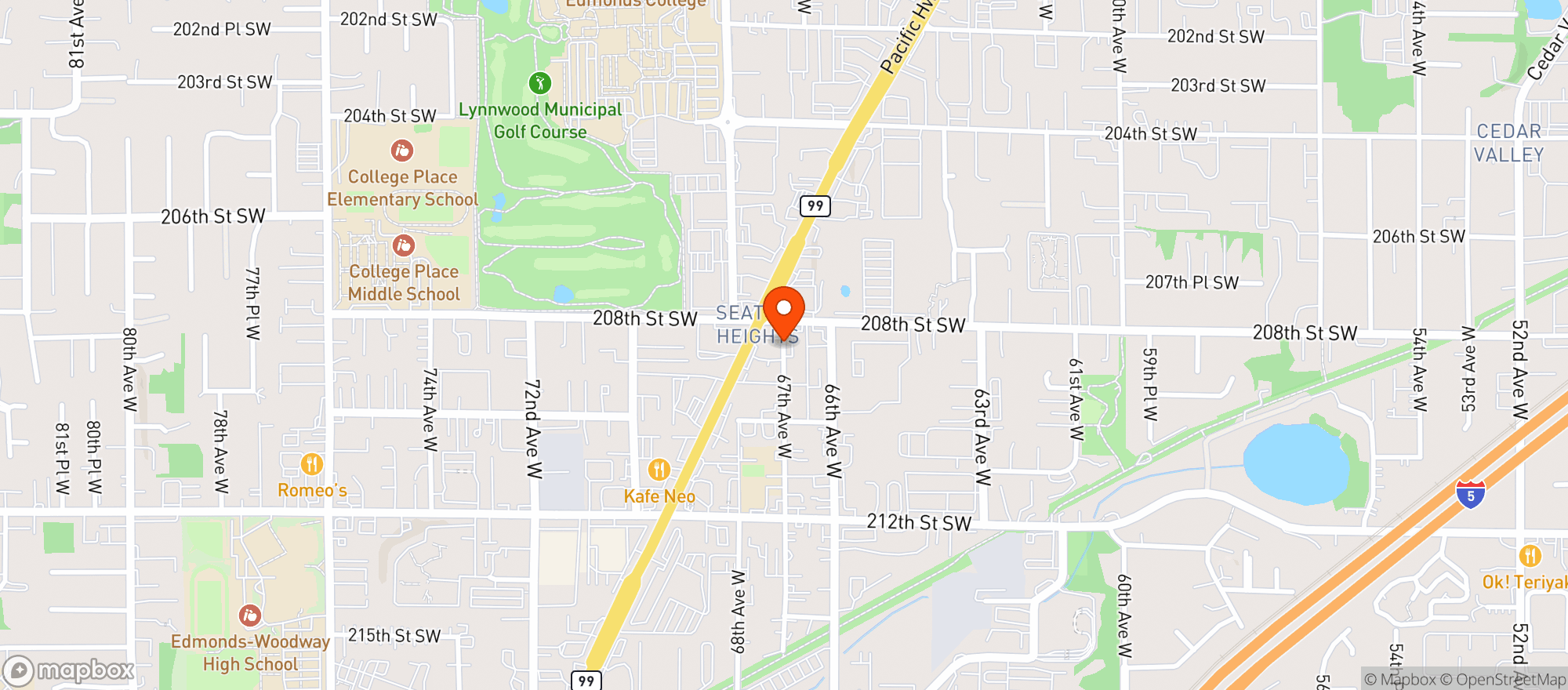 Map showing 67th St Market
