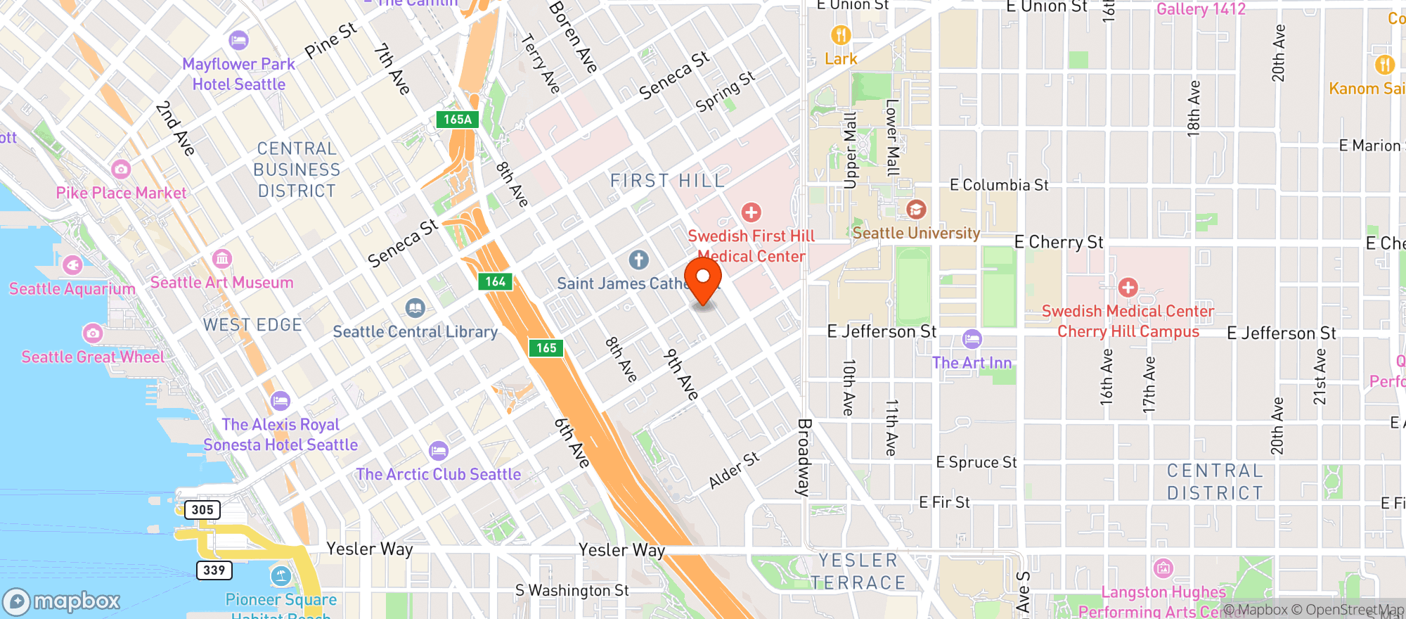 Map showing Murano Senior Living