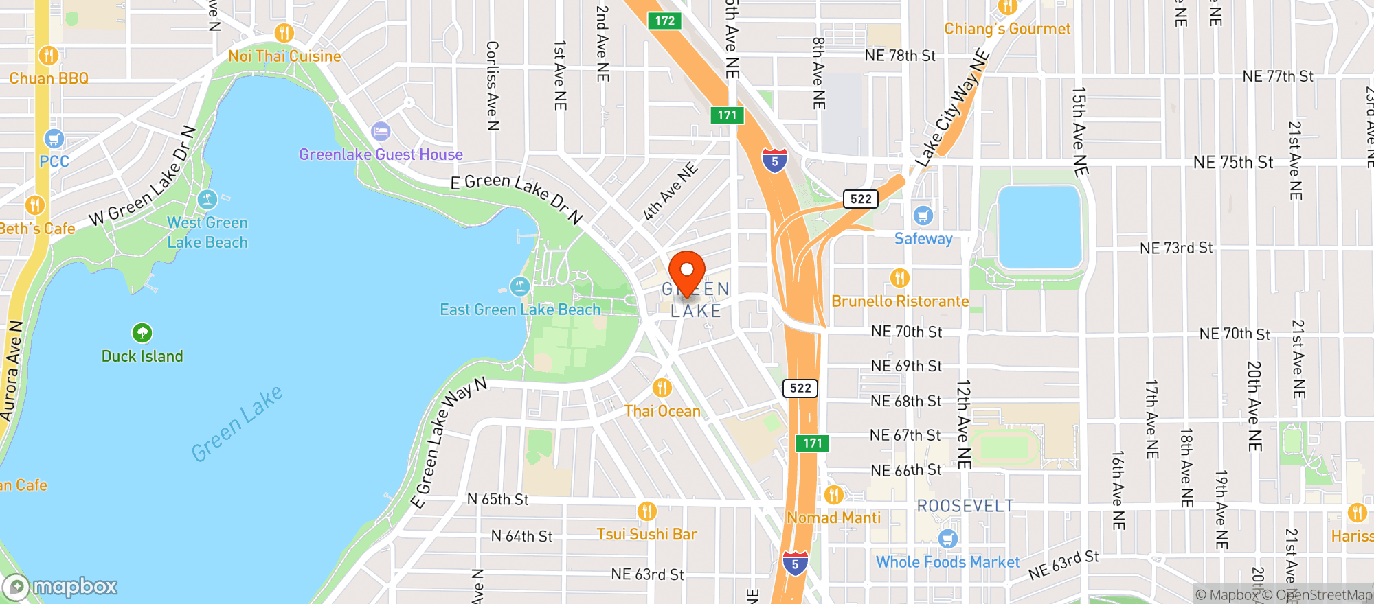 Map showing Eight Row